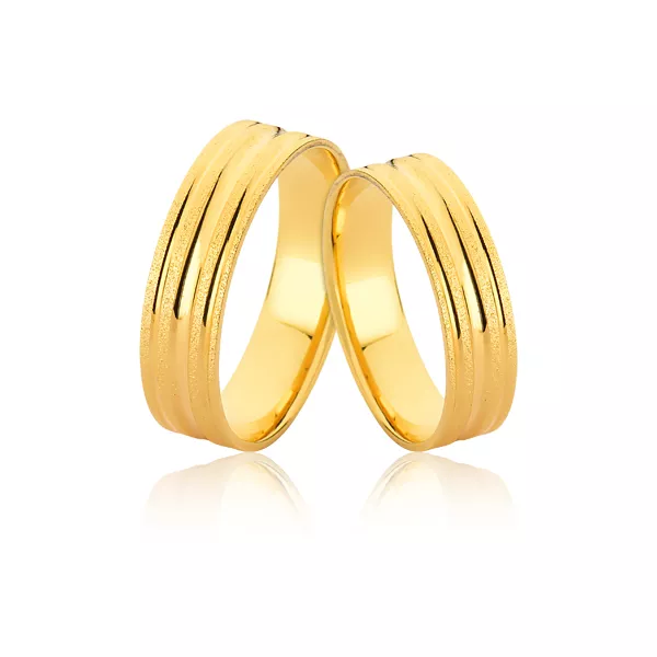 Aliança em Ouro 18K - L-D-89 - Alianças Exclusivas