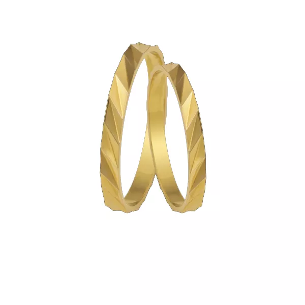 Alianças em Ouro 18k Delicada - L-D-21 - Alianças Exclusivas