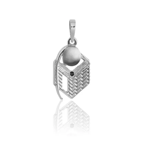 Pingente de Formatura em Ouro Branco Química - AE-P-53-B - Alianças Exclusivas
