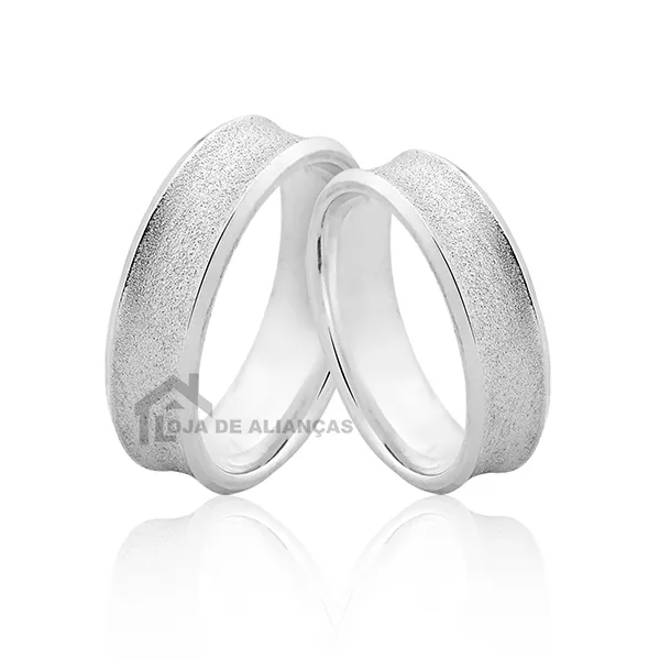 Par De Alianças Diamantadas - L-AG-1043 - Alianças Exclusivas
