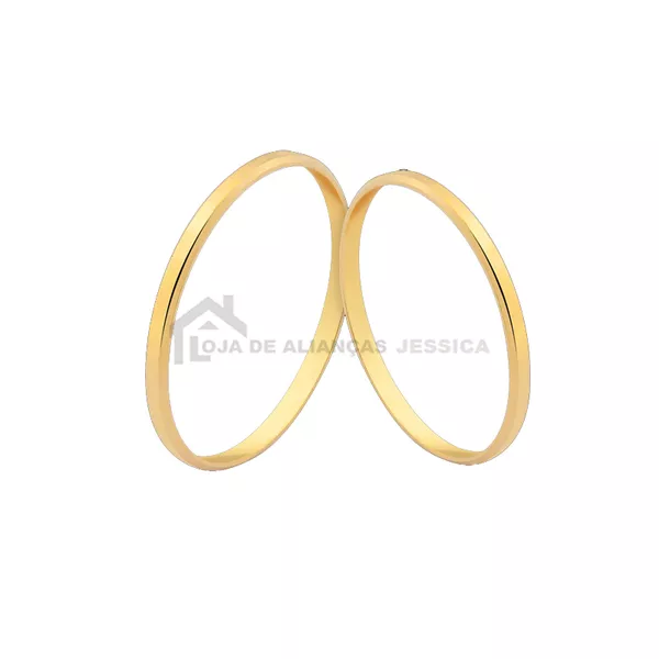 Aliança De Ouro - L-J-572-10k - Alianças Exclusivas