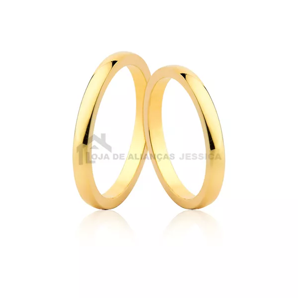 Alianças de Casamento ouro 10k Reforçada - A-CM-24 - Alianças Exclusivas