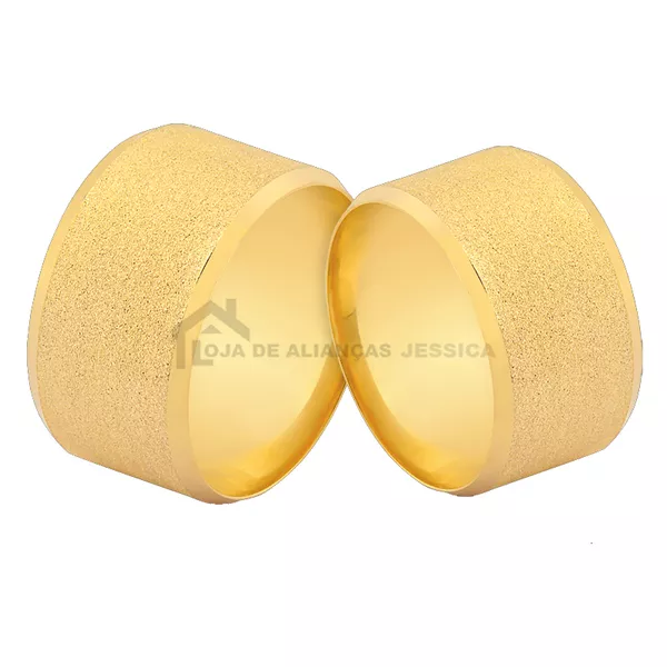 Alianças De Ouro 10k Diamantadas