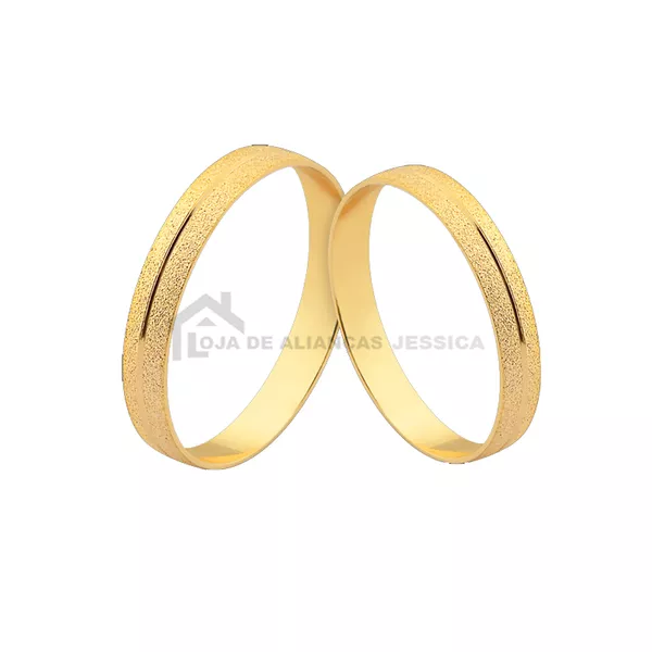 Alianças Delicadas De Ouro 10K - A-CM-143 - Alianças Exclusivas
