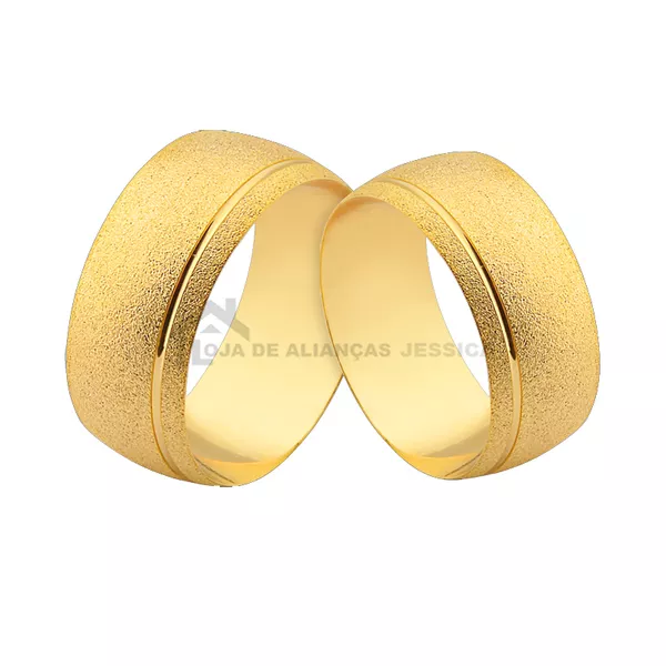 Alianças Largas de Ouro 10k - A-CM-154 - Alianças Exclusivas