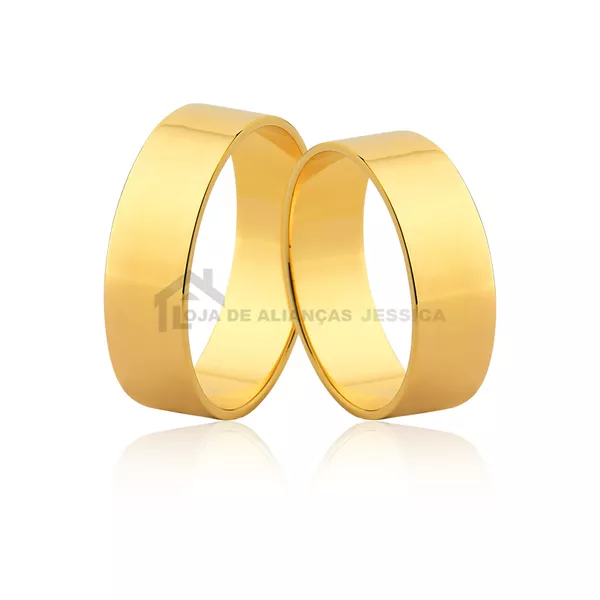 Alianças Largas De Ouro 10k