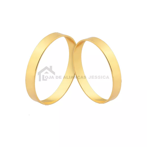 Alianças Lindas De Ouro 18k Entrega Rápida - L-J-135 - Alianças Exclusivas