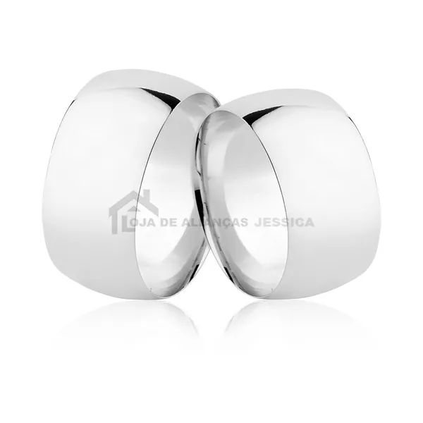 Par De Alianças Largas Anatomicas - L-MM-140-B - Alianças Exclusivas