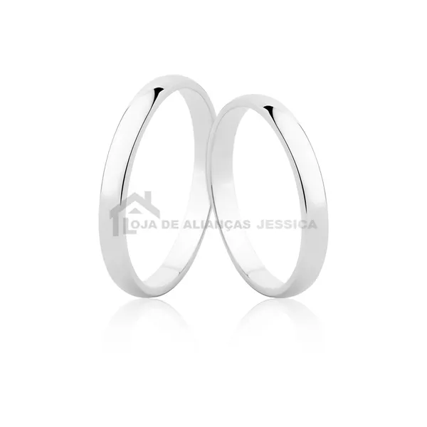 Par De Alianças Tradicional - L-CM-25-B - Alianças Exclusivas