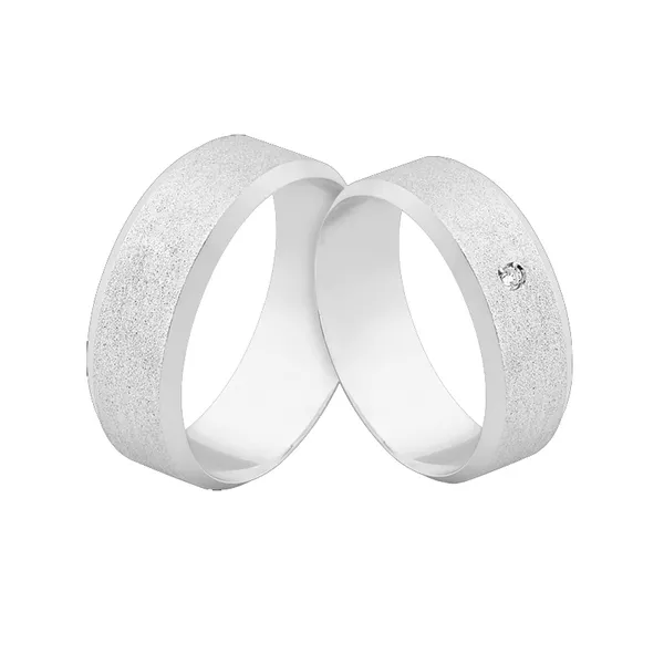 Promoção De Alianças Com Diamante - L-J-559-B - Alianças Exclusivas