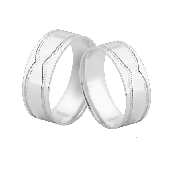 Par De Alianças Para Casamento - L-JN-389-B - Alianças Exclusivas