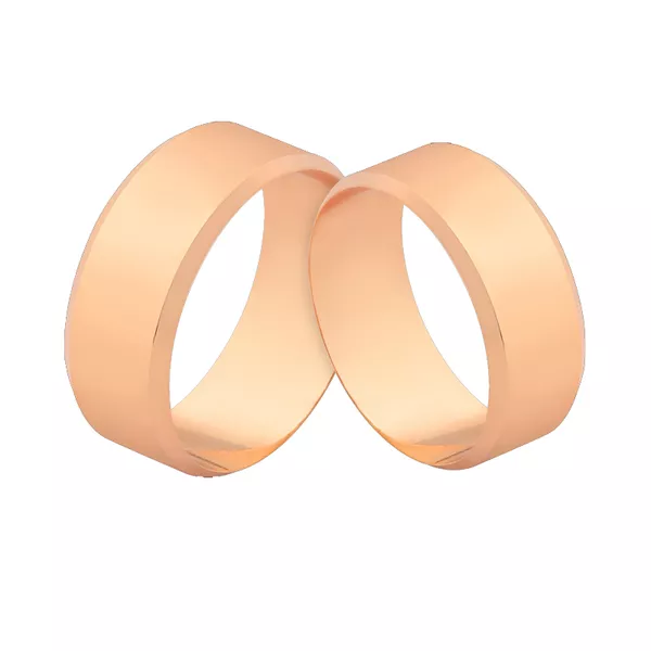 Par De Alianças De Ouro Rosé 18k - L-J-583-R - Alianças Exclusivas