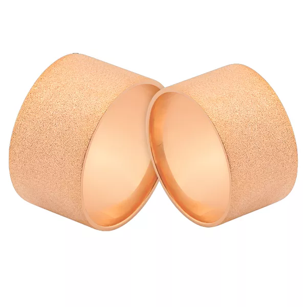 Par De Alianças Pesadas Em Ouro Rosé - L-J-545-R - Alianças Exclusivas