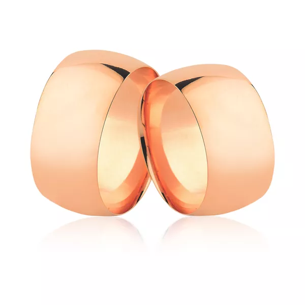 Par De Alianças Largas Anatomicas - L-MM-140-R - Alianças Exclusivas