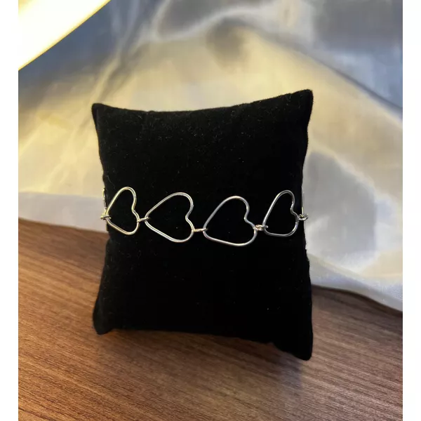 Pulseira Prata Corçao 