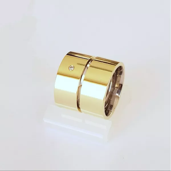 Aliança Ouro 18 750 e Prata 950 - modelo Tauane