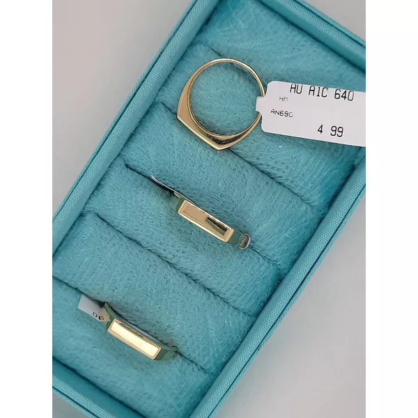 Anel ouro 18k trabalhado com as três cores do ouro 3g