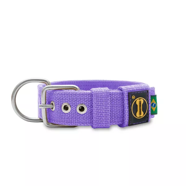 Coleira Para Cachorro Fit + Guia / Lilás 
