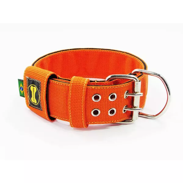  Coleira Para Cachorro Amorosso (laranja e preto)