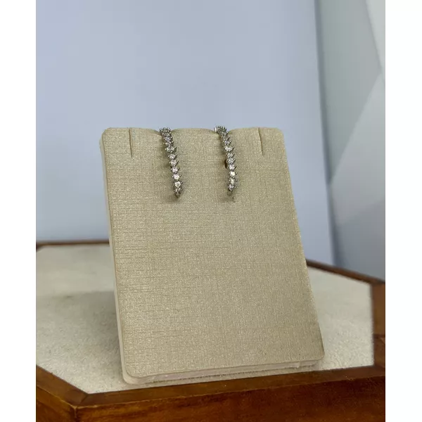 Brinco Ear Hook Fino Cravejado