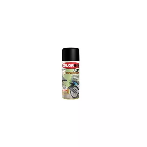 TINTA SPRAY ALTA TEMPERATURA PRETO FOSCO 5722 COLORGIN 350ML