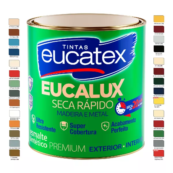 TINTA ESMALTE SINTÉTICO EUCALUX BRILHANTE VERMELHO 900ML
