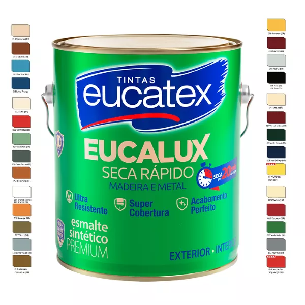 ESMALTE SINTÉTICO EUCALUX BRILHANTE PREMIUM AZUL MARITIMO 3,6LT