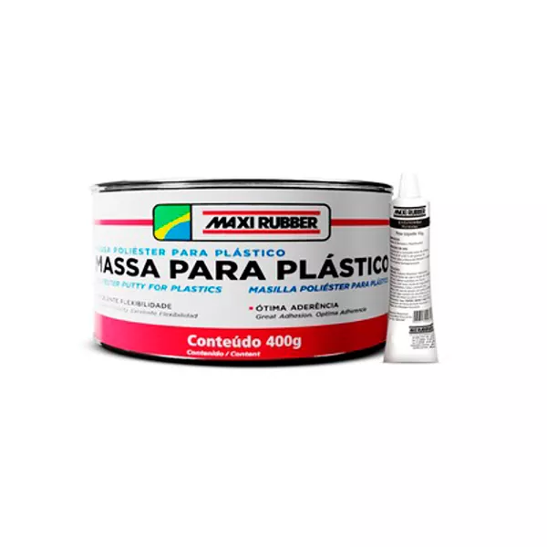 MASSA POLIESTER PARA PLASTICOS 400 GR MAXI RUBBER