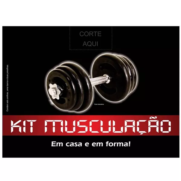 Kit Musculação Emborrachado - 14 Kg