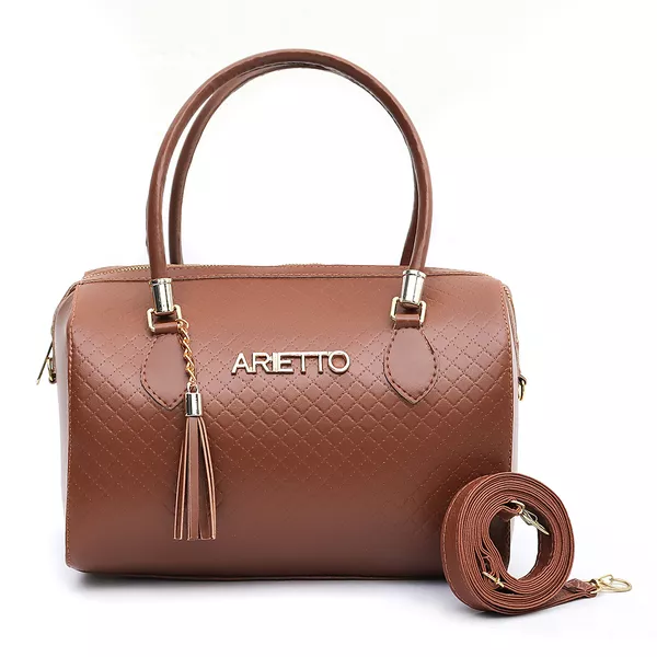 Bolsa Baú Feminina Helena Matelasse Caramelo