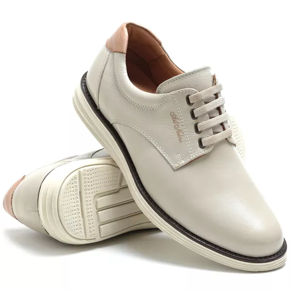 Sapato Casual Masculino Gelo 100% Couro - Ref. 3205