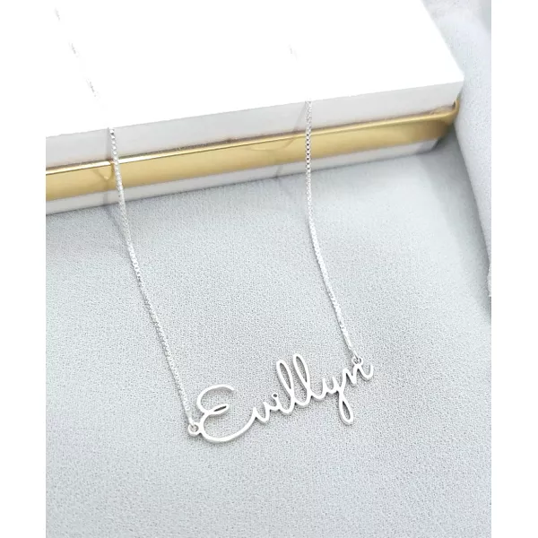 Colar Em Prata 925 Personalizado Um Nome Simples