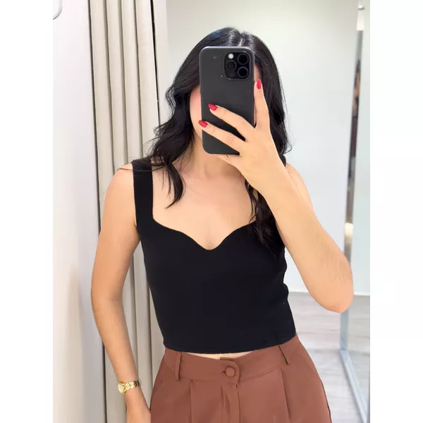 Cropped modal Preto