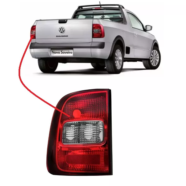 Lanterna Traseira Saveiro G5 2008 a 2014 Esquerdo Fume Rufato