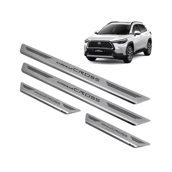 Soleira Corolla Cross 2021/ Aço Inox Escovado Mult