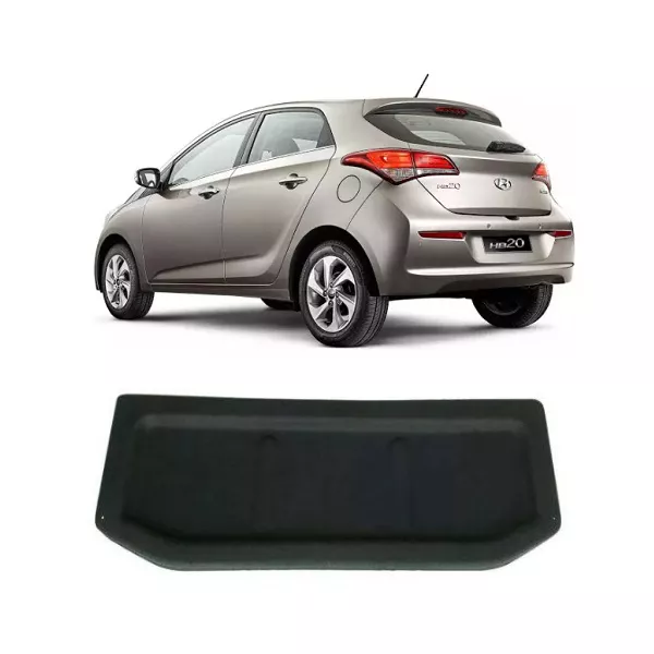 Bagagito Tampão de Porta Malas HB20/ HB20X Hatch 2012 a 2017 em Carpete Preto