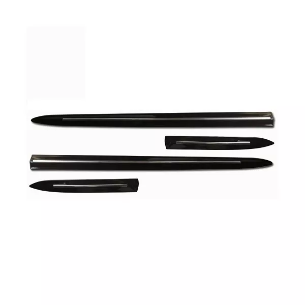 Kit Friso Lateral Civic Preto Cristal Com Friso Cromado Sean Car