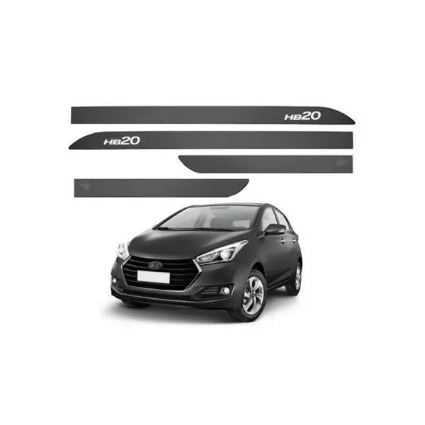 Kit Friso Lateral HB20 Cinza Titanium Sean Car