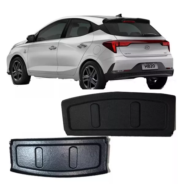 Bagagito Tampão de Porta Malas HB20/ HB20X Hatch 2018 a 2023 Carpete Preto