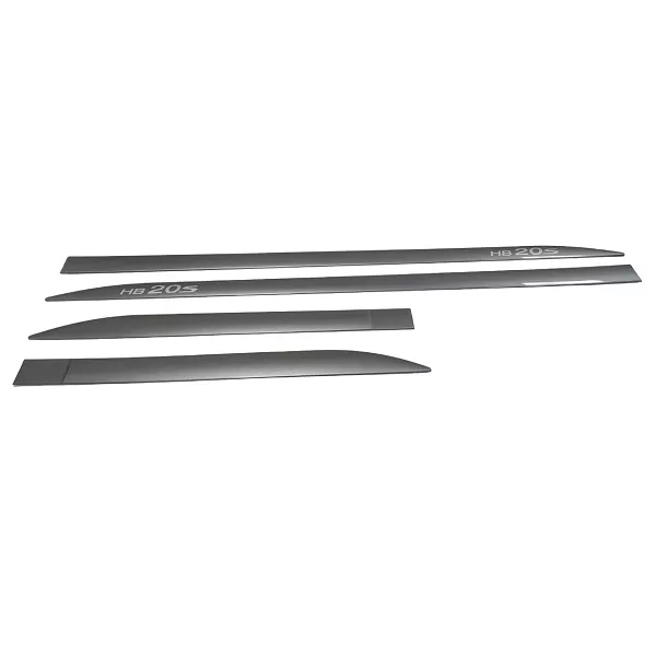 Kit Friso Lateral Slim HB20 Sedan Cinza Silk Flash