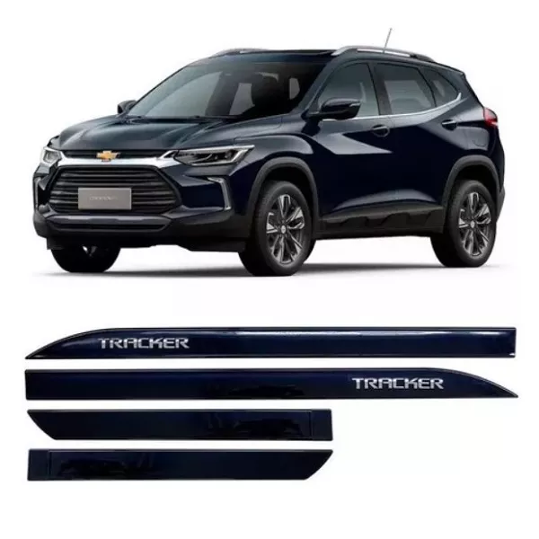 Kit Friso Lateral Tracker Azul Boreal com Nome Cromado Tiger