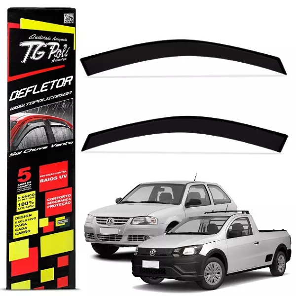 Calha de Chuva Saveiro G5/G6/G7/G8 CS/CE/CD 09/25 e Gol G5/G6/G7 12/16 2 Portas