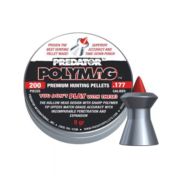 Chumbinhos JSB Predator Polymag 4,5mm Peso médio: 0,520g / 8,02 gr