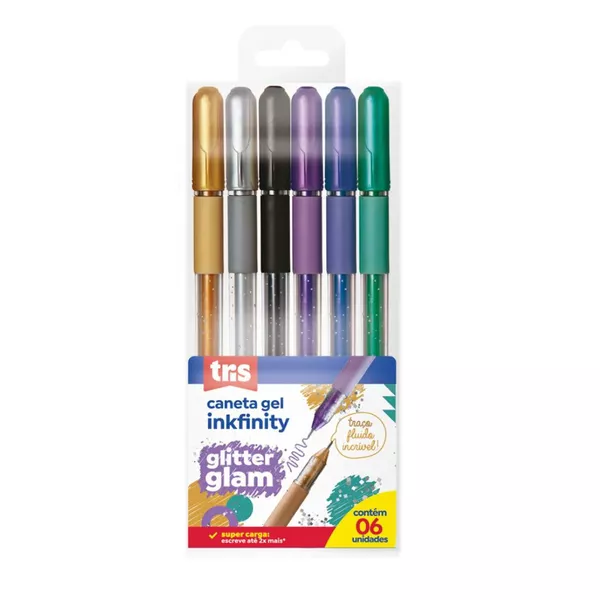 Caneta Gel 1.0mm Inkfinity Glitter Glam c/6 - Tris