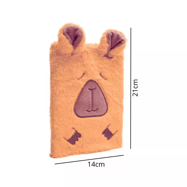Caderno Pelúcia Capivara 80 Folhas Polibrinq