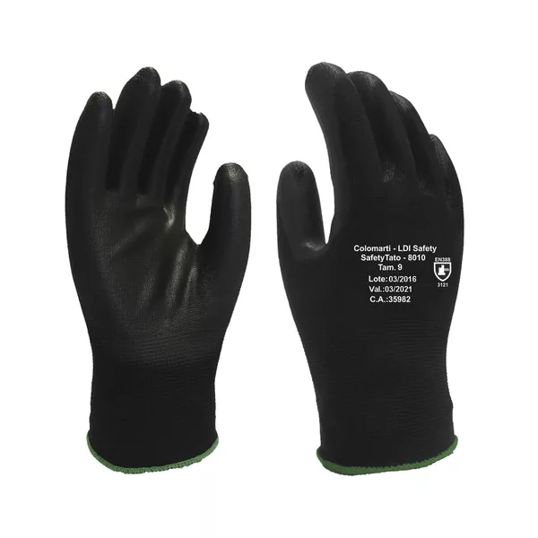 LDI LUVA SAFETYTATO MOD:8010- 7(P) POLIAMIDA C/BANHO PU CA 42405