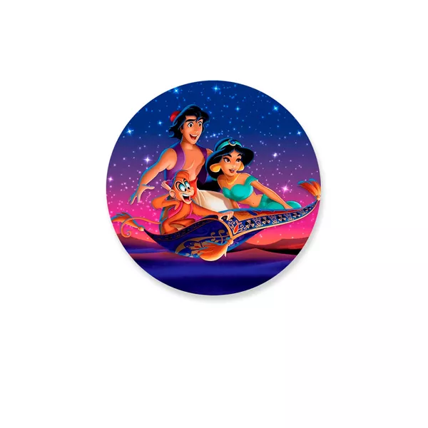 Capa Painel Redondo Decorativo Tema Aladdin Decoração Festa Infantil Filme