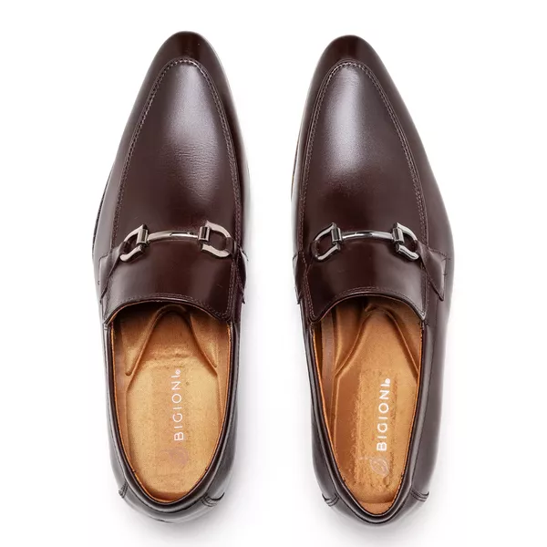 Sapato Social Loafer Premium Fivela Masculino 2038 Mouro | Bigioni
