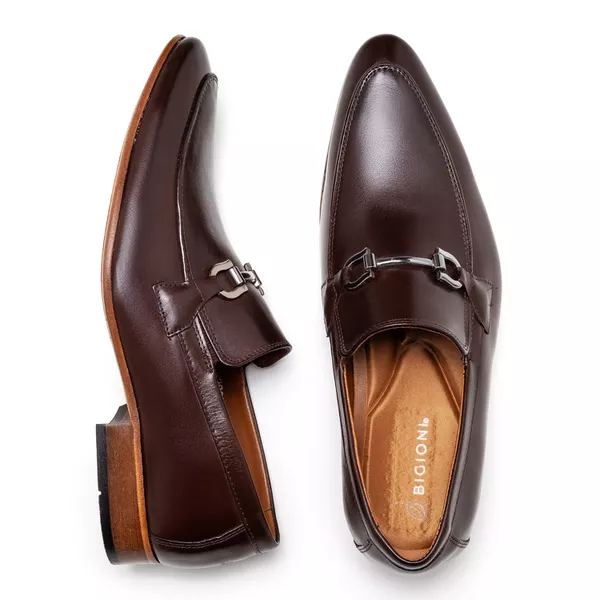 Sapato Social Loafer Premium Fivela Masculino 2038 Mouro | Bigioni