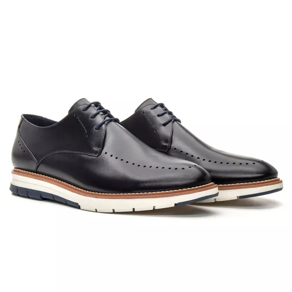 Sapato Casual Masculino Derby Linha Porto Preto | Bigioni